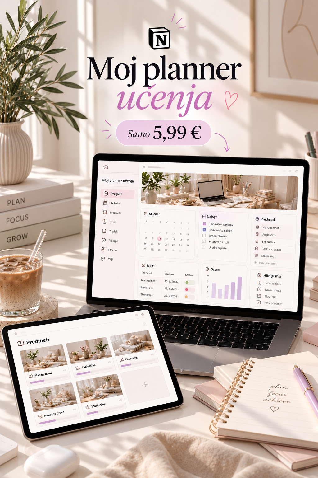 MOJ PLANNER UČENJA - Notion